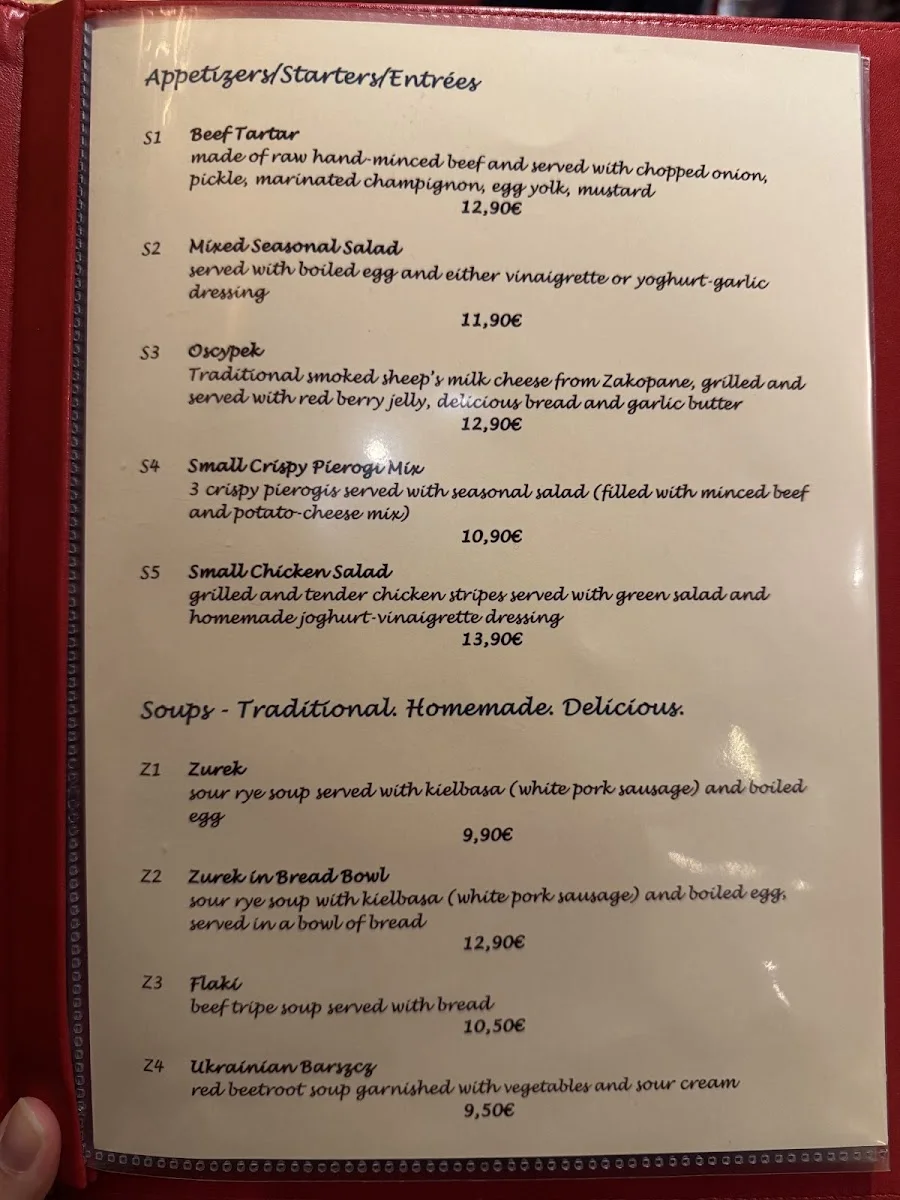 MaXimA - Feines Polnisches Restaurant – Speisekarte in Köln, Nordrhein-Westfalen