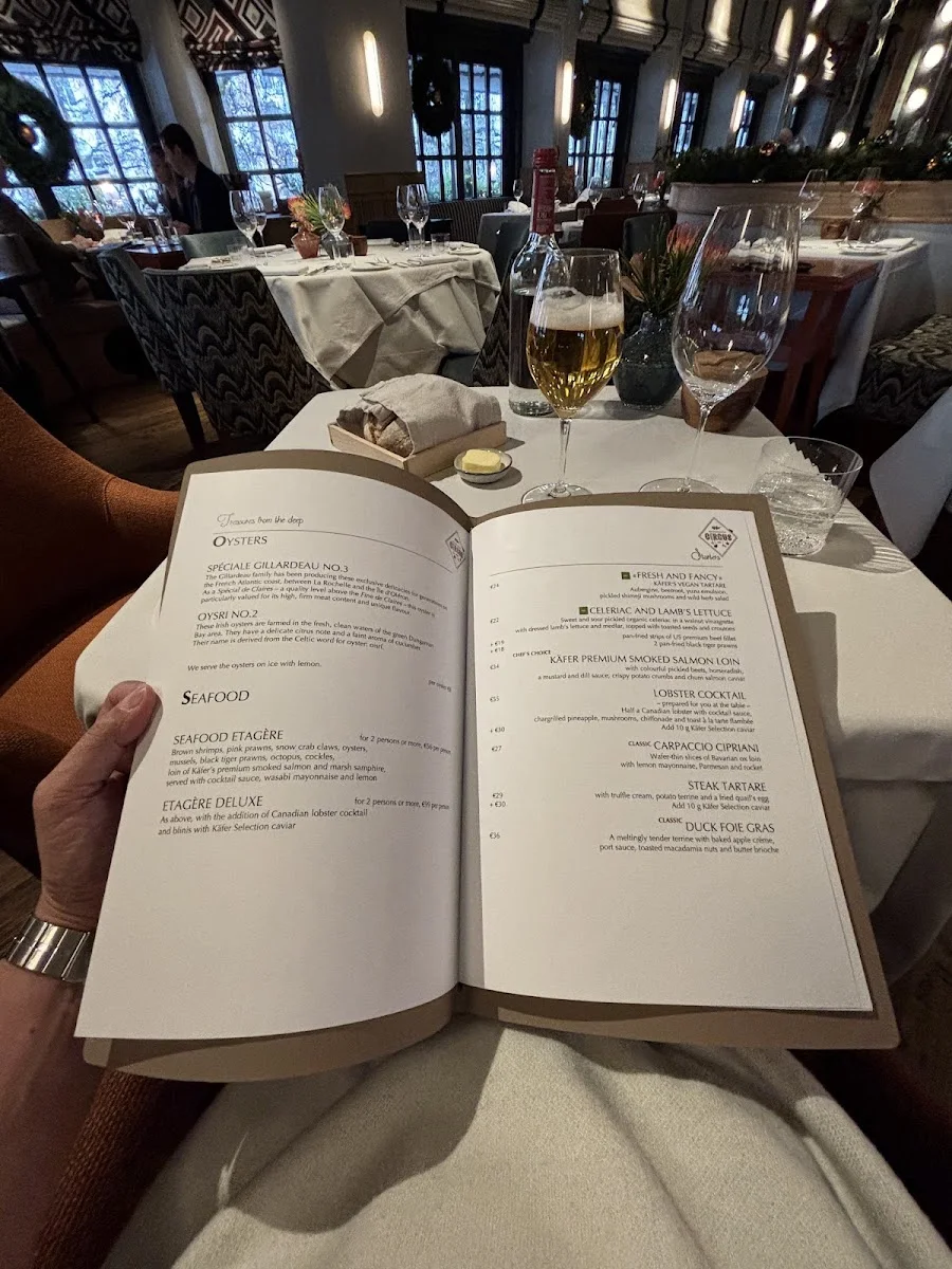 Restaurant Käfer-Schänke – Speisekarte in München, Bayern