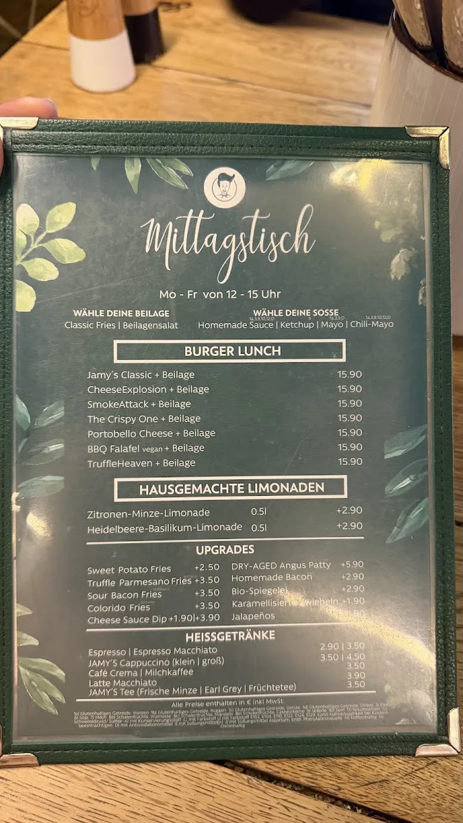 Jamy’s Burger – Speisekarte in Frankfurt am Main, Hessen