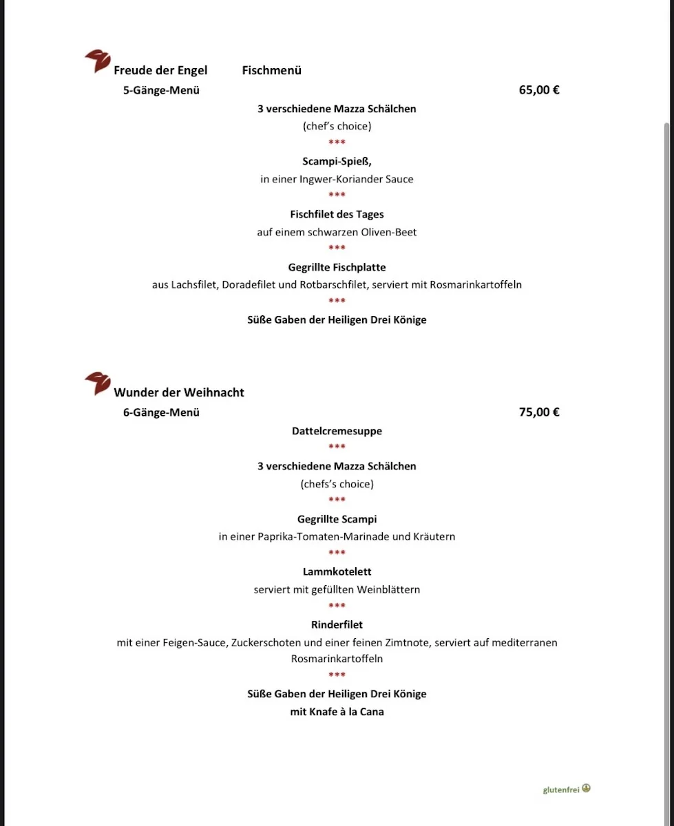 Cana Restaurant & Catering – Speisekarte in Berlin