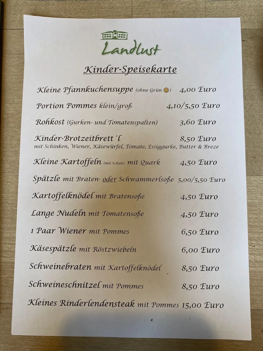 Landlust Wirtshaus am Reitsberger Hof – Speisekarte in Vaterstetten, Bayern