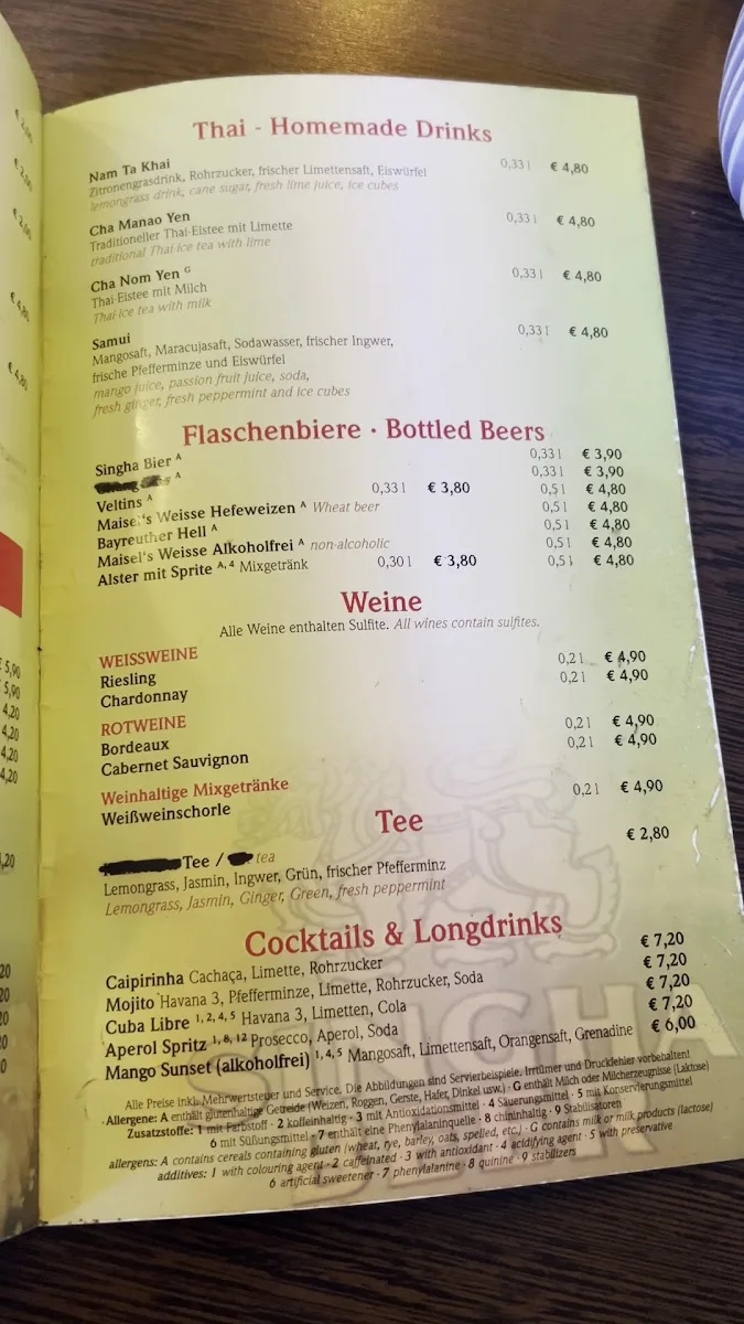 Lemongrass | Thai Kitchen – Speisekarte in Berlin