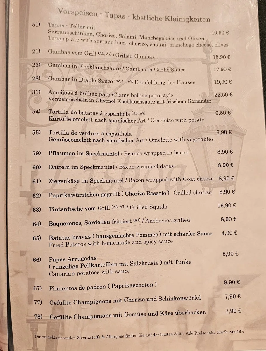 Olá Lisboa – Speisekarte in Hamburg