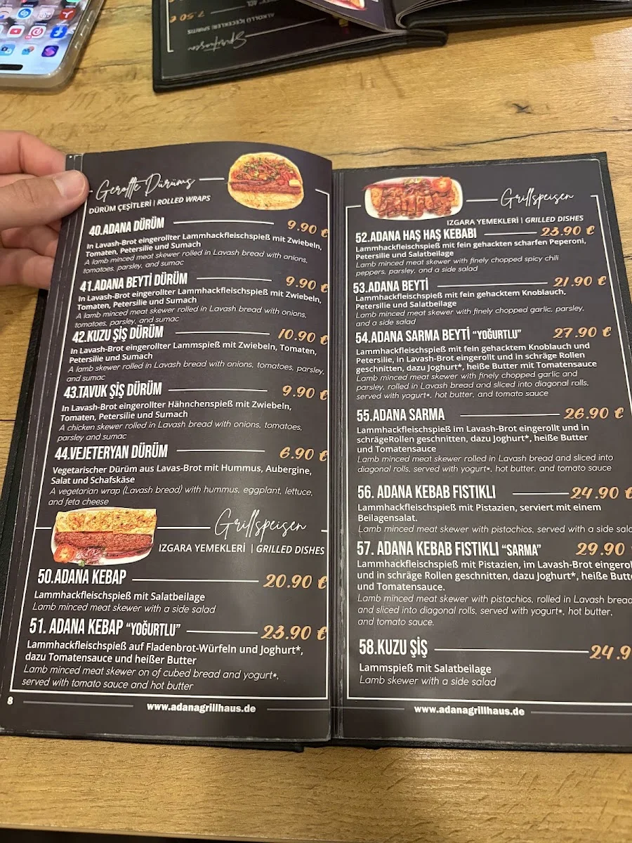 Adana Grillhaus - Kreuzberg – Speisekarte in Berlin