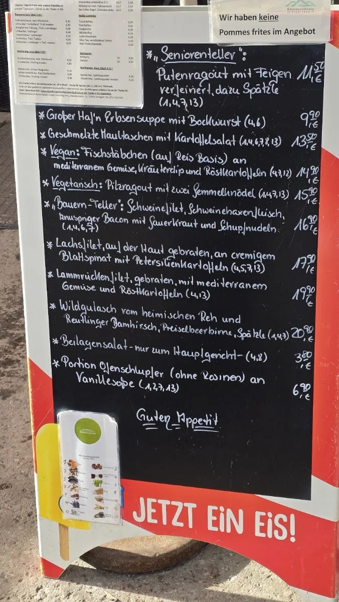 Bärenschlössle – Speisekarte in Stuttgart, Baden-Württemberg