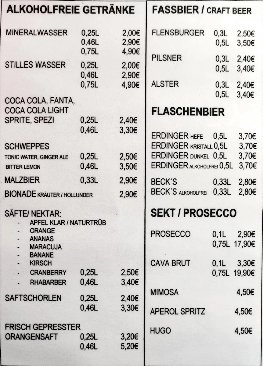 Café Restaurant Morgenland – Speisekarte in Berlin