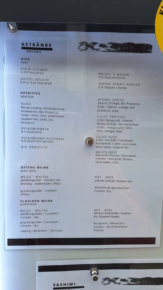 Kaizen – Speisekarte in Köln, Nordrhein-Westfalen