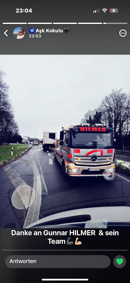 Gunnar Hilmer Spezial Bergungs Abschleppdienst – Besucherfoto von Cigdem Taspazar in Leverkusen, Nordrhein-Westfalen