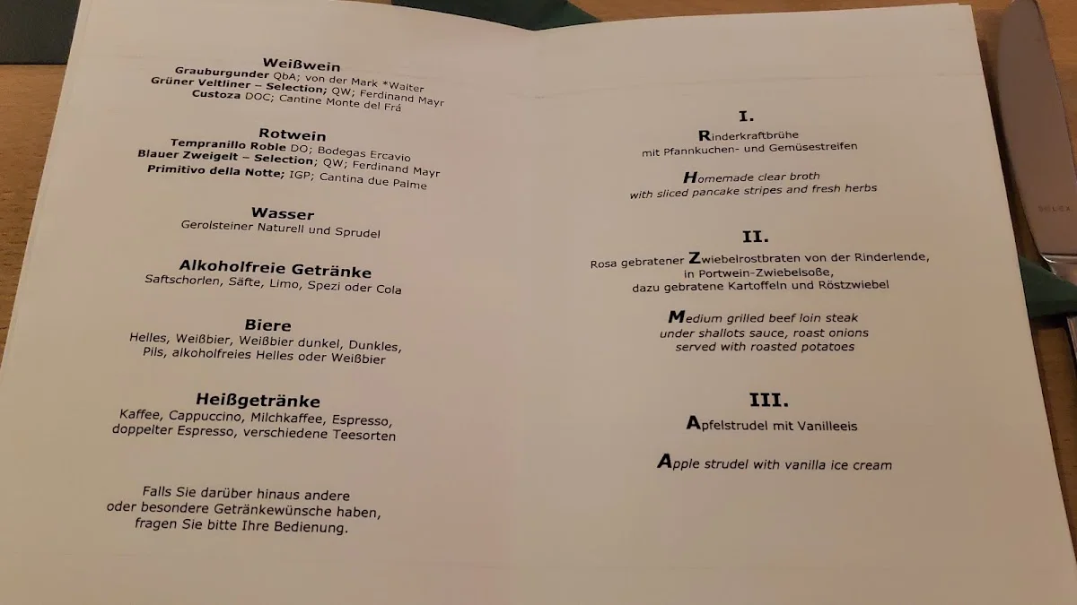 Wirtshaus Zamdorfer Biergarten – Speisekarte in München, Bayern