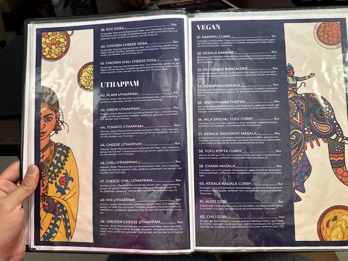 NILA South Indian - Kerala Restaurant – Speisekarte in Berlin
