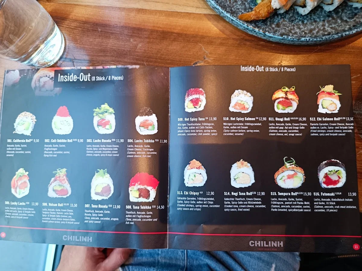 CHILINH Sushi-Restaurant – Speisekarte in Frankfurt am Main, Hessen