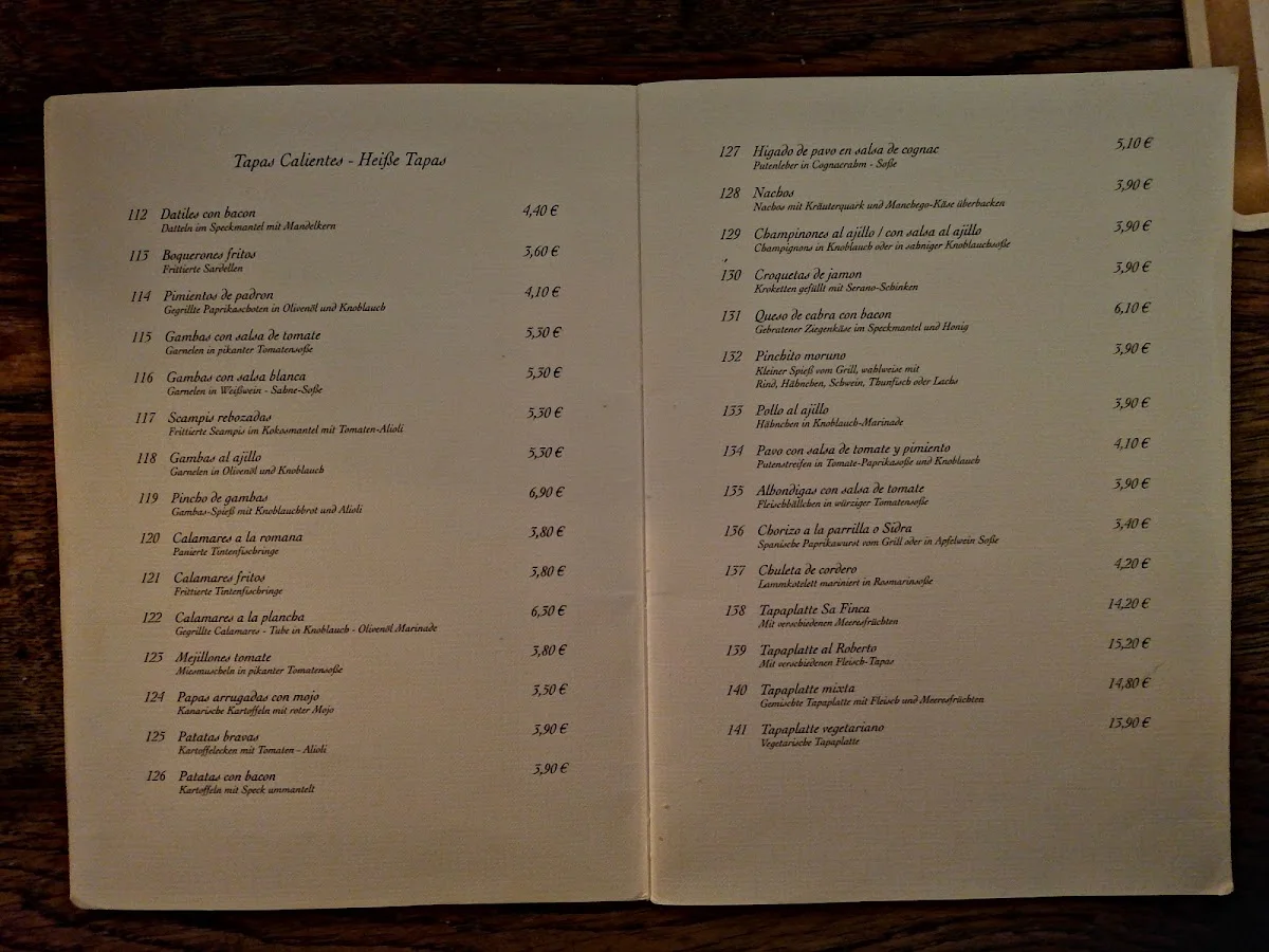 Sa Finca Tapa-Bar – Speisekarte in Bonn, Nordrhein-Westfalen