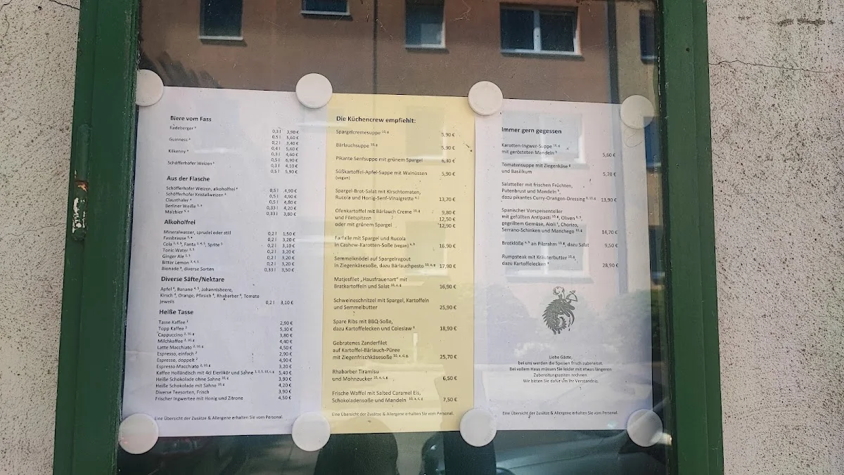Restaurant Krokodil – Speisekarte in Berlin
