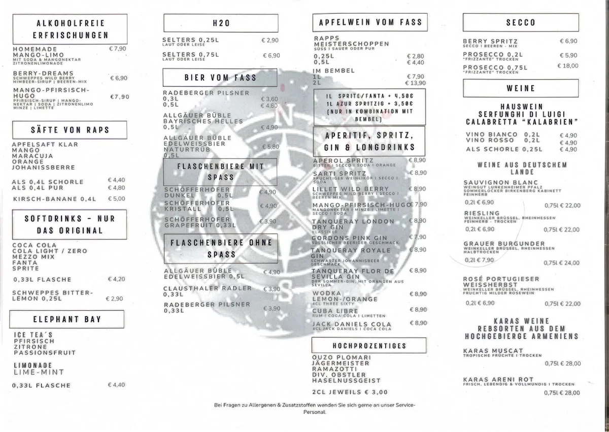 Restaurant & Biergarten Bootshaus Bürgel - Offenbach am Main – Speisekarte in Offenbach am Main, Hessen