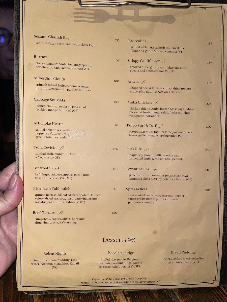 Night Kitchen – Speisekarte in Berlin