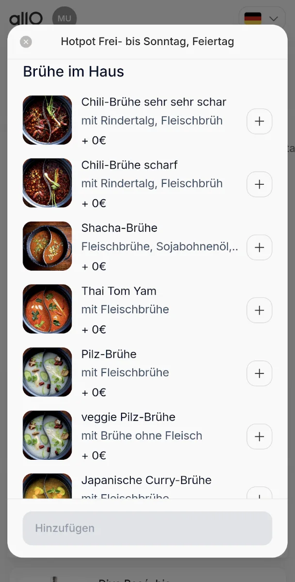 Chois Hotpot & Lounge – Speisekarte in München, Bayern