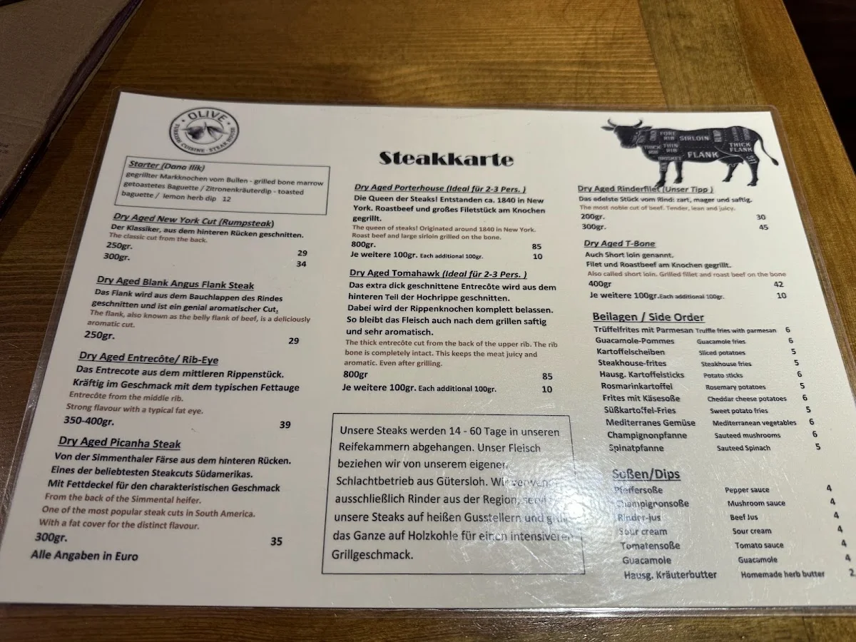 Restaurant Olive – Speisekarte in Hamm, Nordrhein-Westfalen
