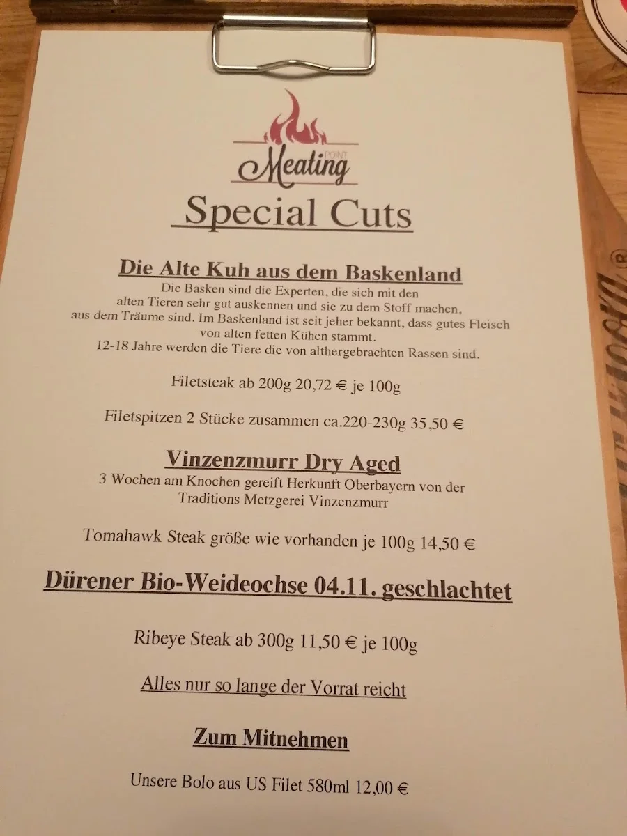 Meating Point – Speisekarte in Bergisch Gladbach, Nordrhein-Westfalen