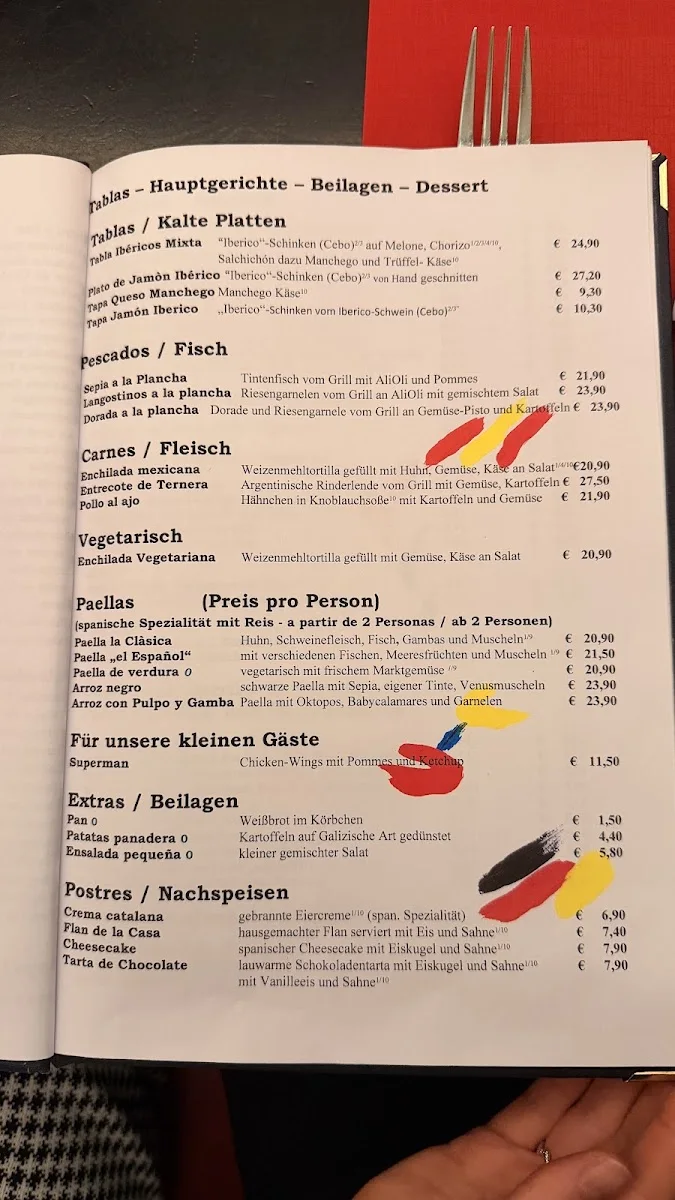 El Español – Speisekarte in München, Bayern