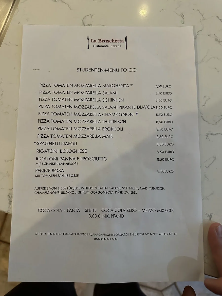La Bruschetta – Speisekarte in Stuttgart, Baden-Württemberg
