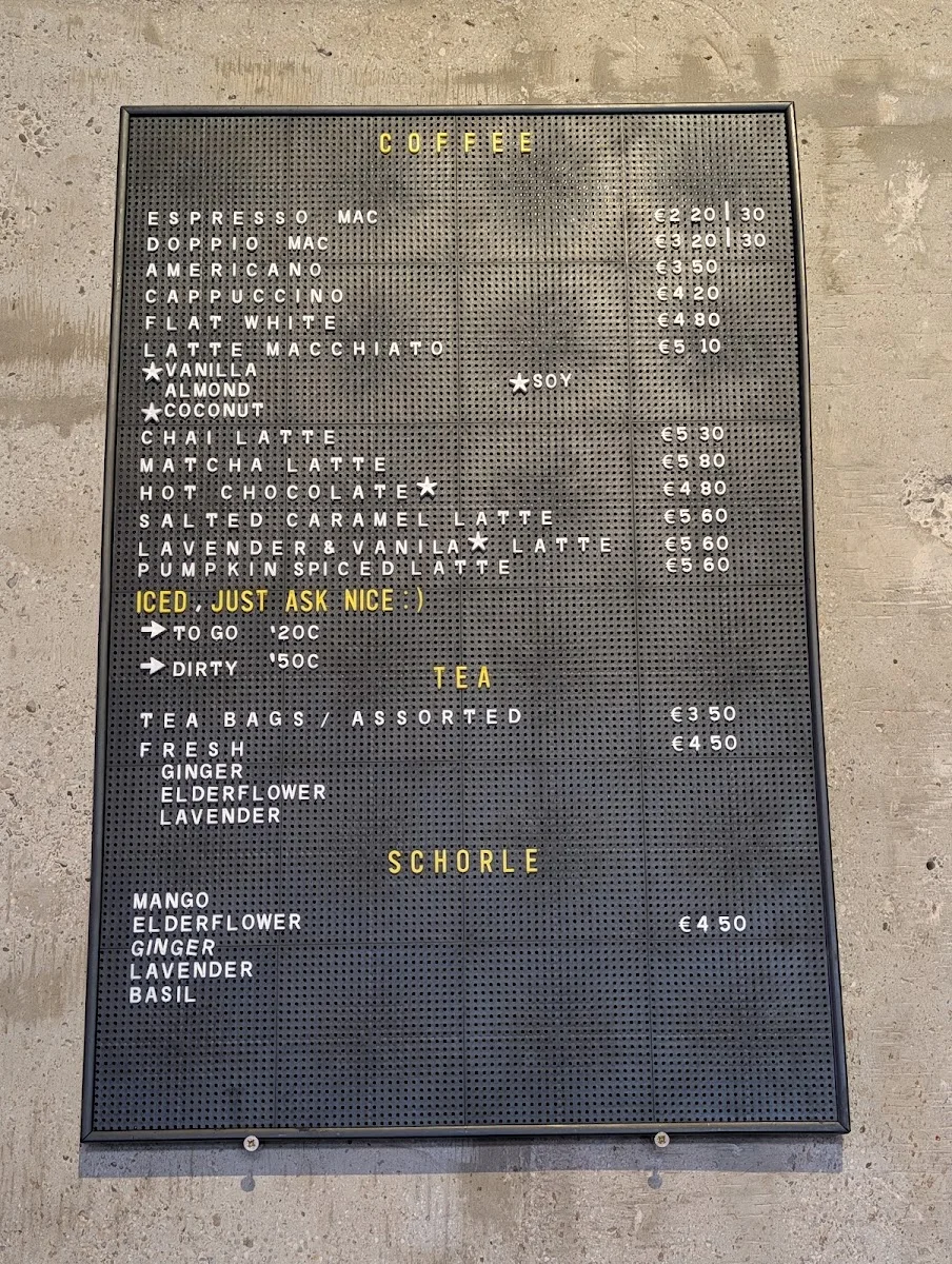 Lost Weekend – Speisekarte in München, Bayern