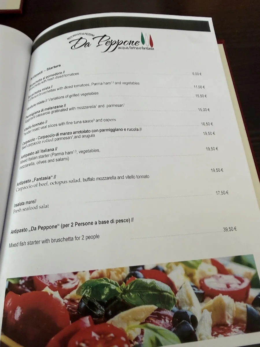 Ristorante u. Pizzeria Da Peppone – Speisekarte in Stuttgart, Baden-Württemberg