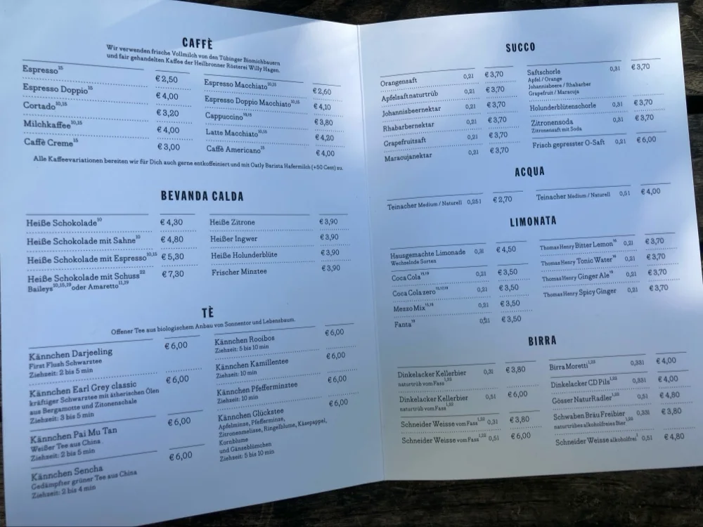 Cafe Kaiserbau – Speisekarte in Stuttgart Stuttgart-Süd, Baden-Württemberg