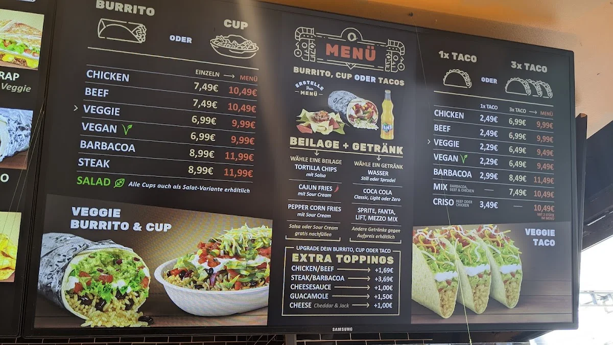 chidoba MEXICAN GRILL® – Speisekarte in Sulzbach, Hessen