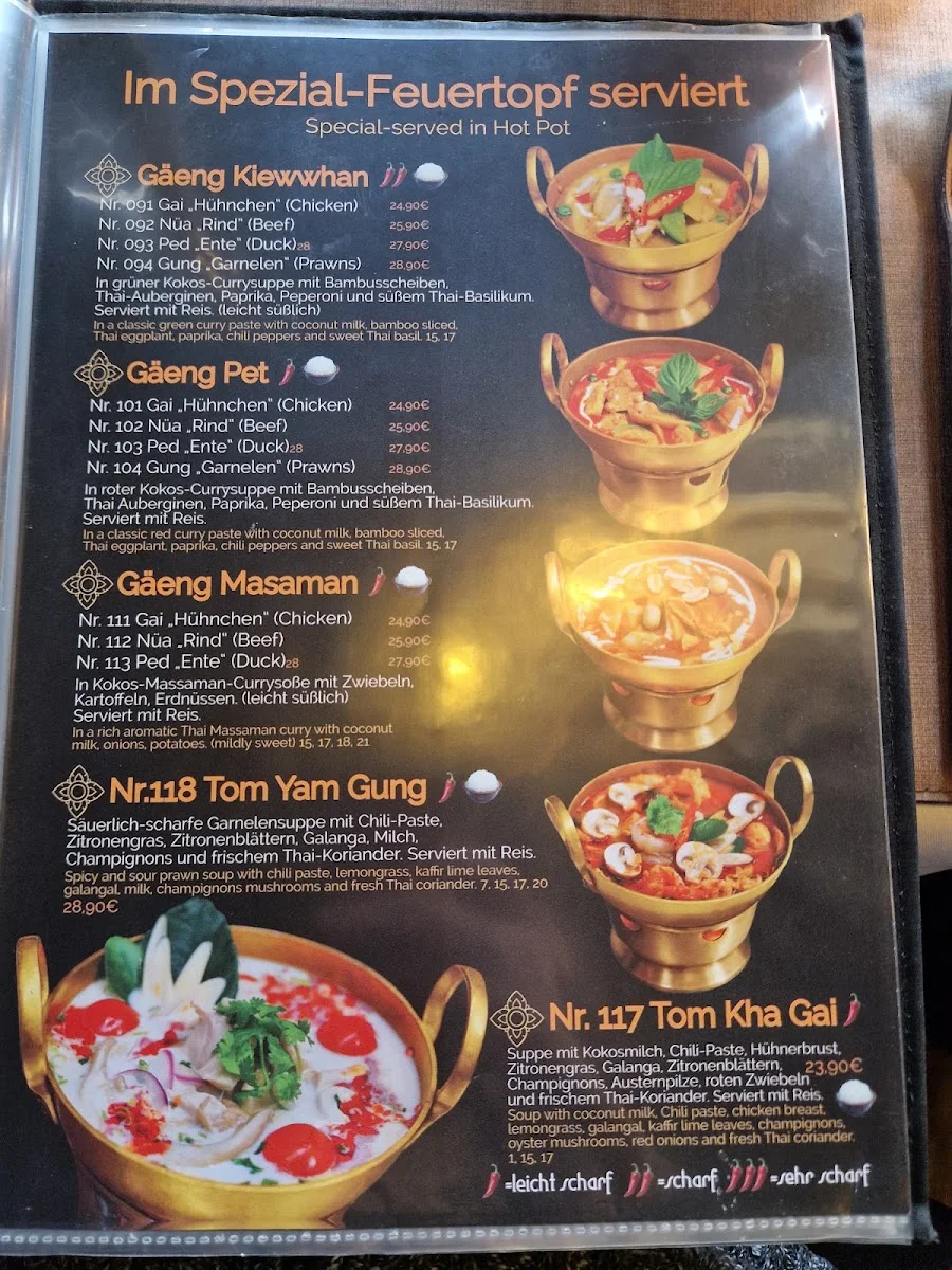Rabiang Thai Restaurant – Speisekarte in München, Bayern