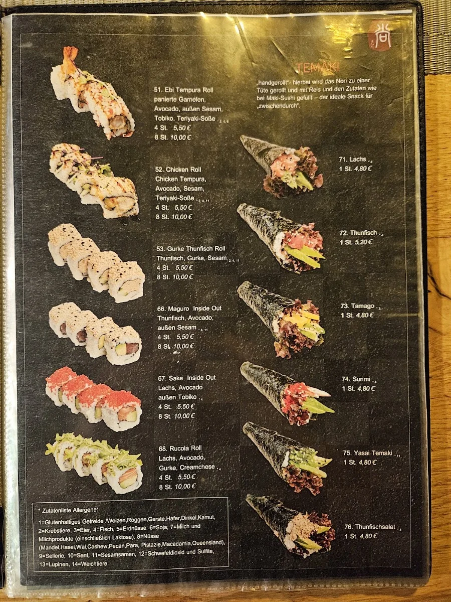 Restaurant Imizu – Speisekarte in Frankfurt am Main, Hessen