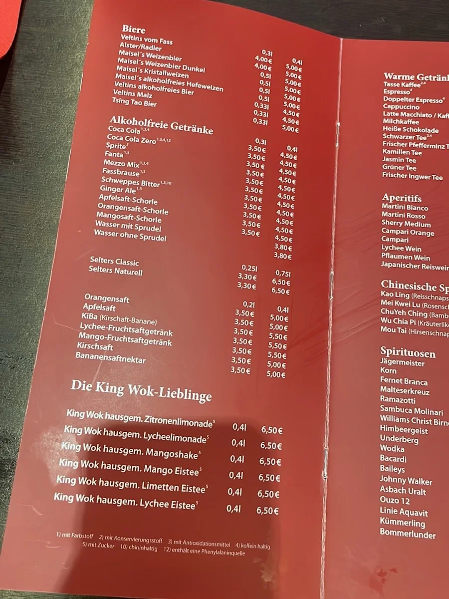 King Wok – Speisekarte in Berlin