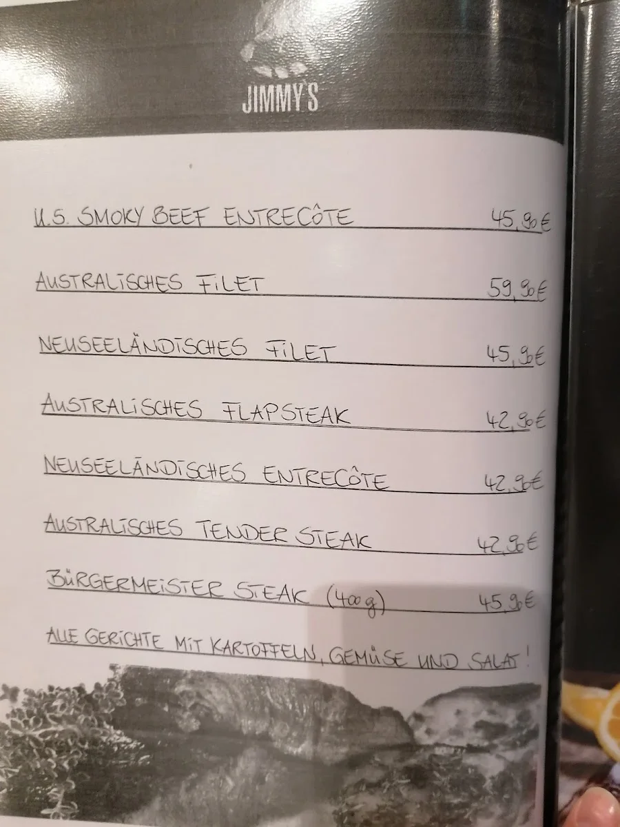 Jimmy’s Steakhouse – Speisekarte in Braunschweig, Niedersachsen