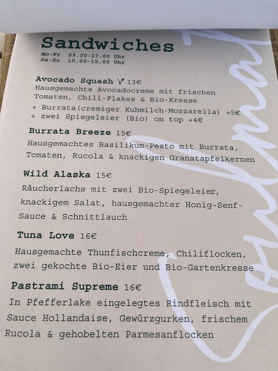 Soulmate Coffee & Bar – Speisekarte in Frankfurt am Main, Hessen