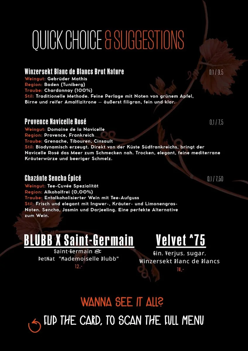 100 GRAMM Vino - Wine & Cocktail Bar – Speisekarte in Berlin