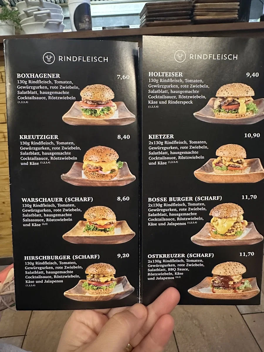 THRONBURGER – Speisekarte in Berlin