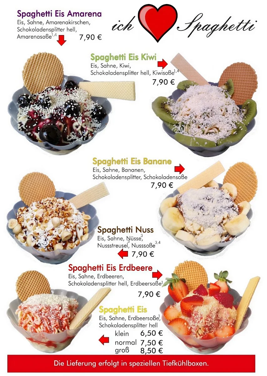 Eis & Pizza Taxi "Das Original" – Speisekarte in Stolberg (Rheinland), Nordrhein-Westfalen