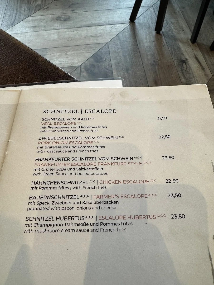Frankfurter Wirtshaus – Speisekarte in Frankfurt am Main, Hessen