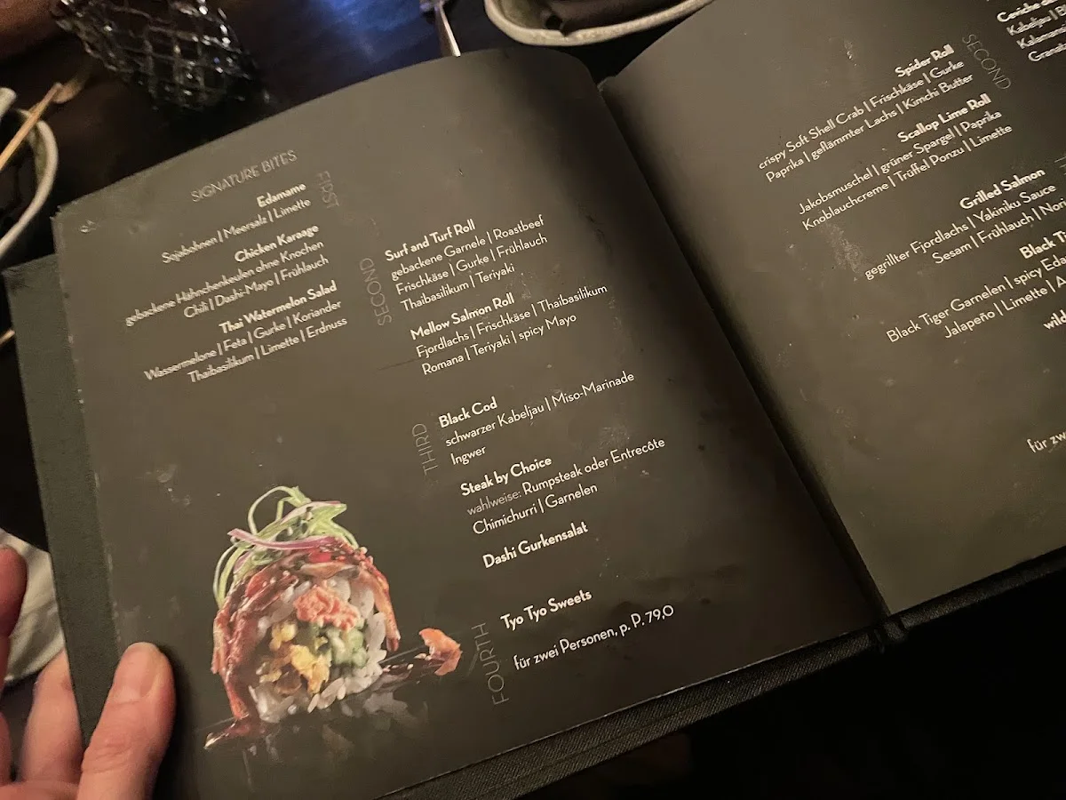 TYO TYO Sushi Restaurant Hamburg – Speisekarte in Hamburg