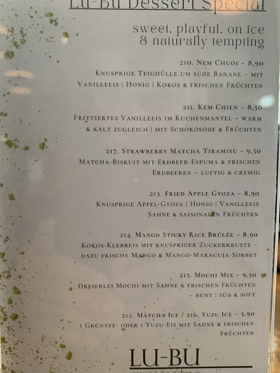 Lu-Bu Asian Fusion Kitchen – Speisekarte in Nürnberg, Bayern