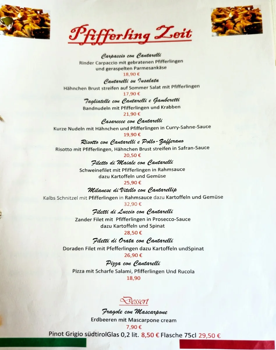 Bel Paese – Speisekarte in Hohen Neuendorf, Brandenburg