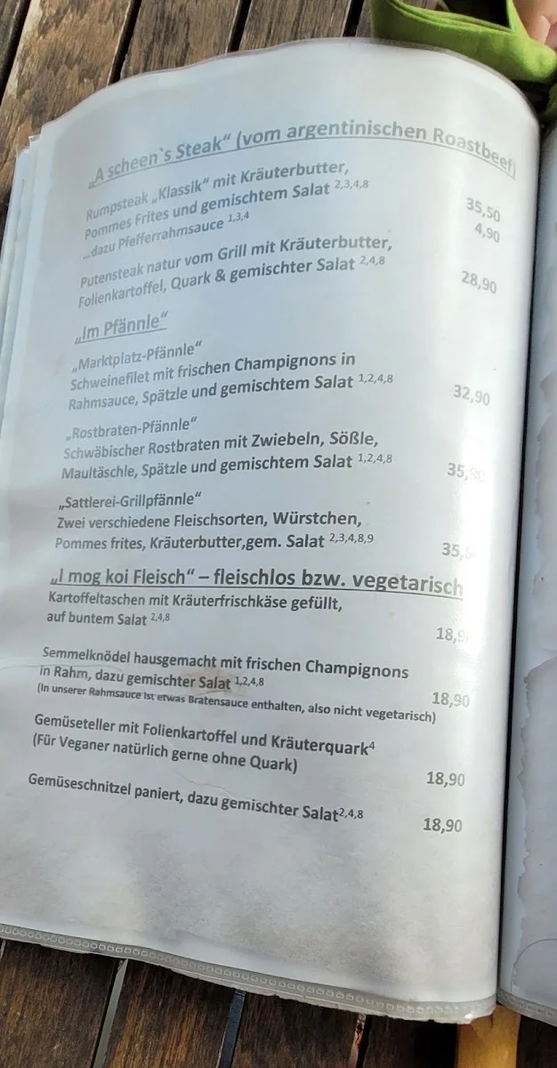Zur Sattlerei – Speisekarte in Stuttgart, Baden-Württemberg