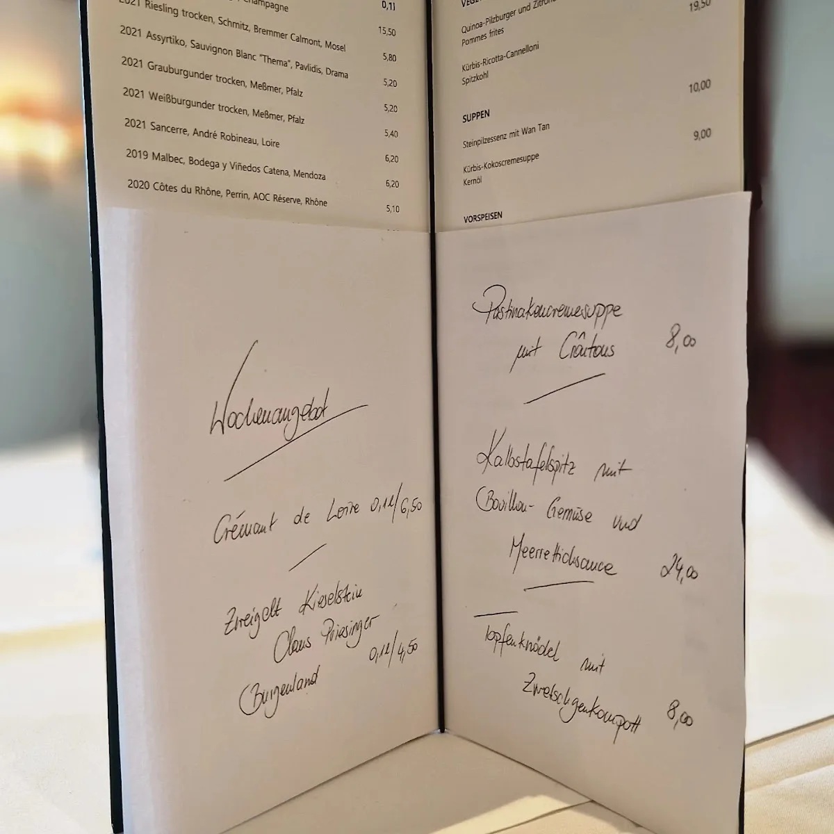 Café im Literaturhaus - Wintergarten – Speisekarte in Berlin