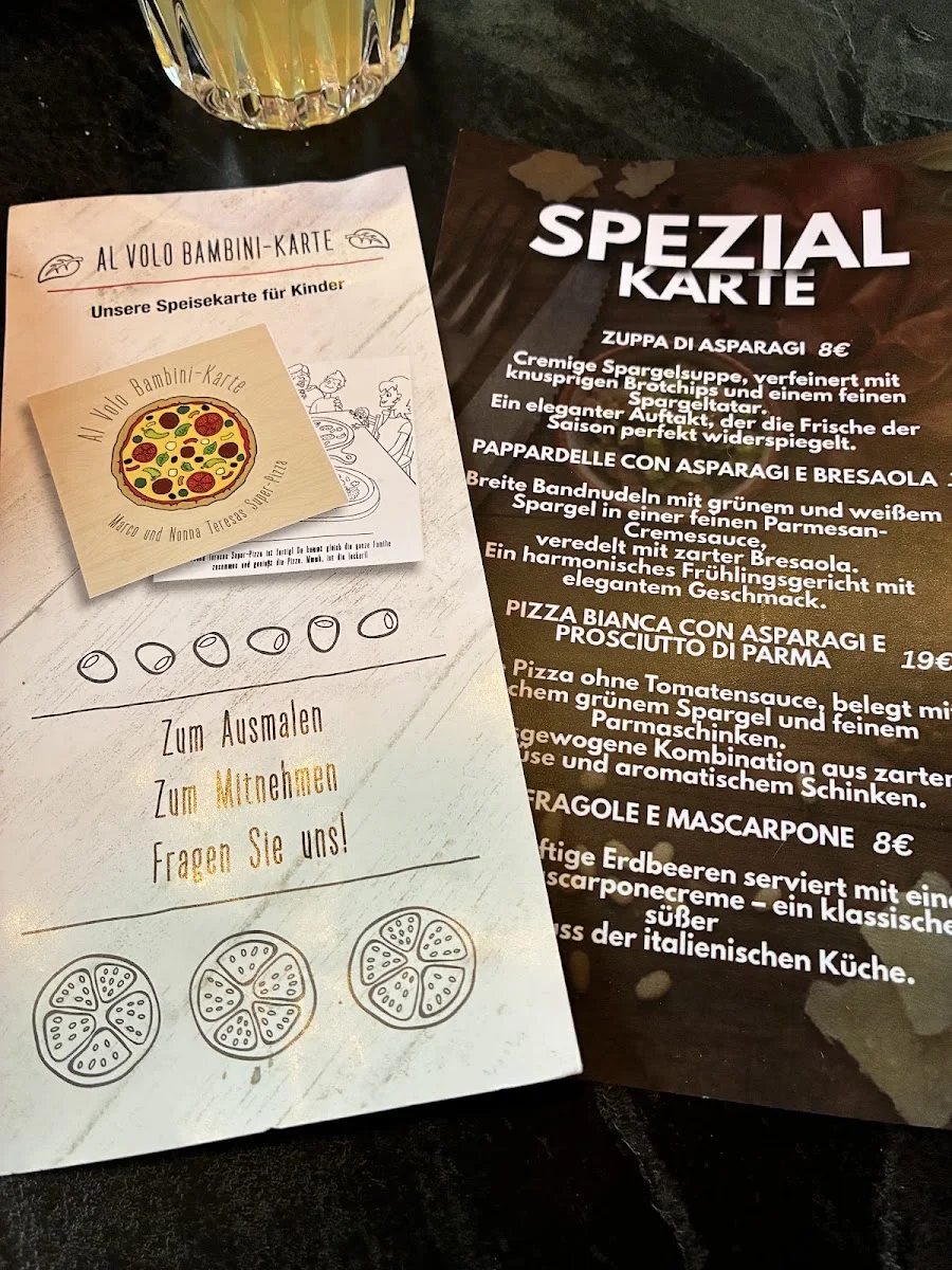 Pizzeria Al Volo – Speisekarte in Hamburg