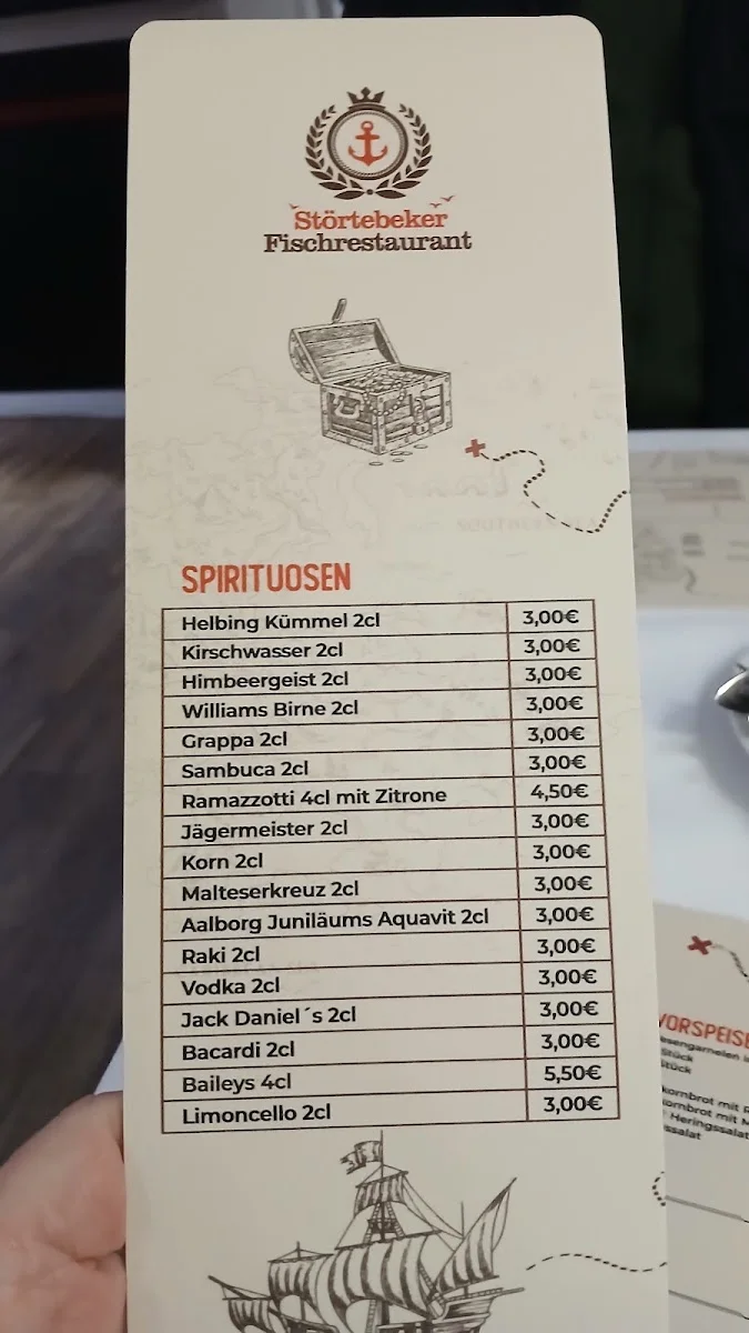 Störtebeker Fischrestaurant – Speisekarte in Hamburg