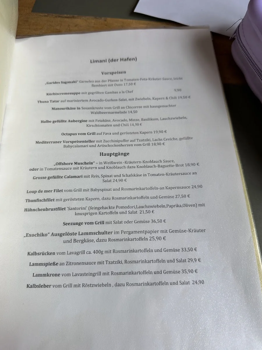 Taverna Limani – Speisekarte in München, Bayern