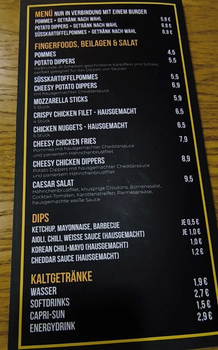 Burger Paradies – Speisekarte in Plauen, Sachsen