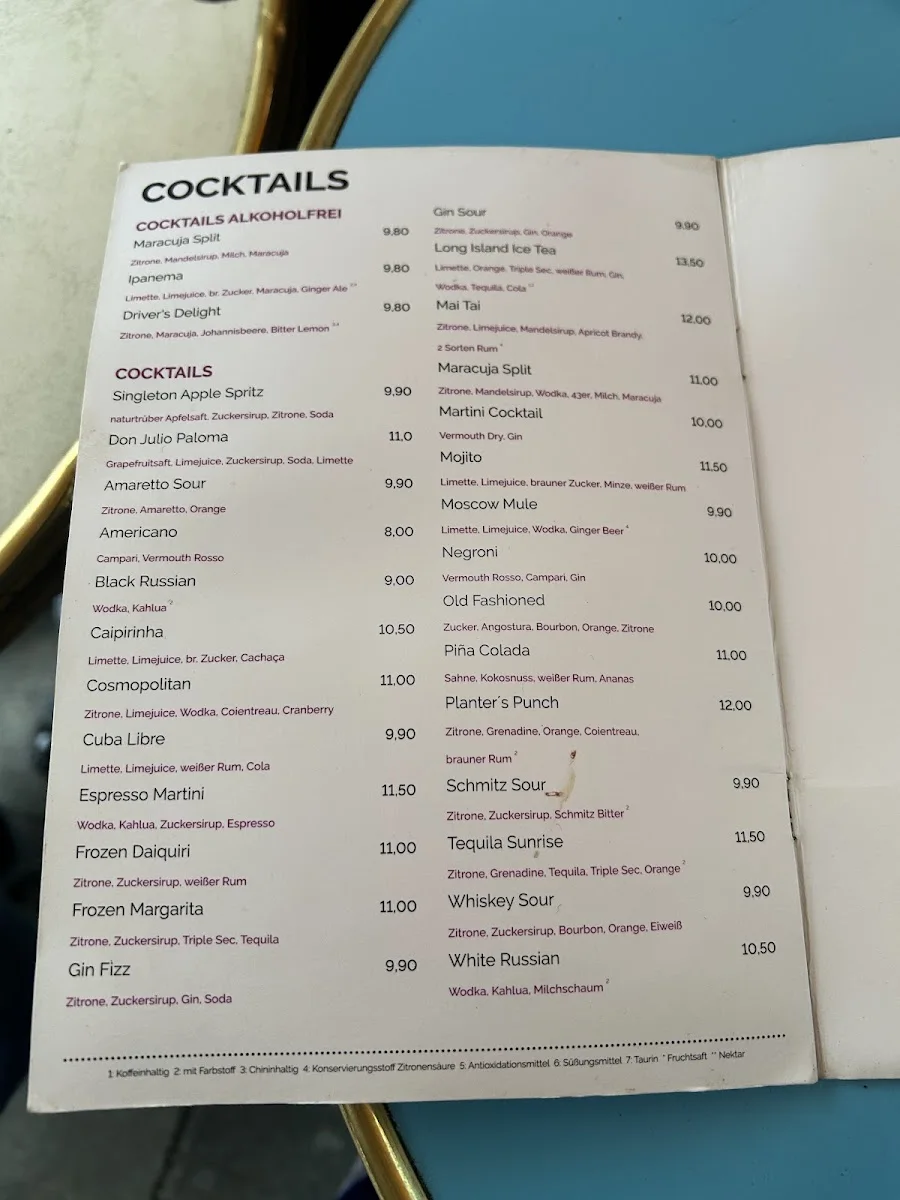 Salon Schmitz – Speisekarte in Köln, Nordrhein-Westfalen