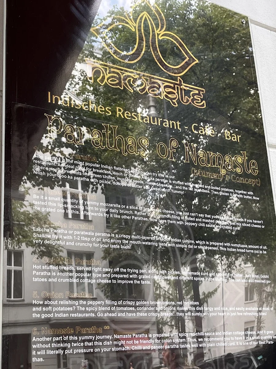 Namaste Indisches Restaurant – Speisekarte in Berlin