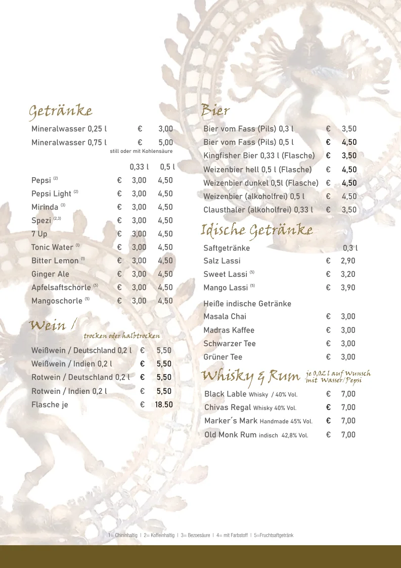 Restaurant Tadka – Menü in Kassel, Hessen