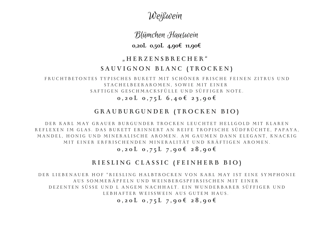 Restaurant Zur Blauen Blume - Dreieich – Speisekarte in Dreieich, Hessen